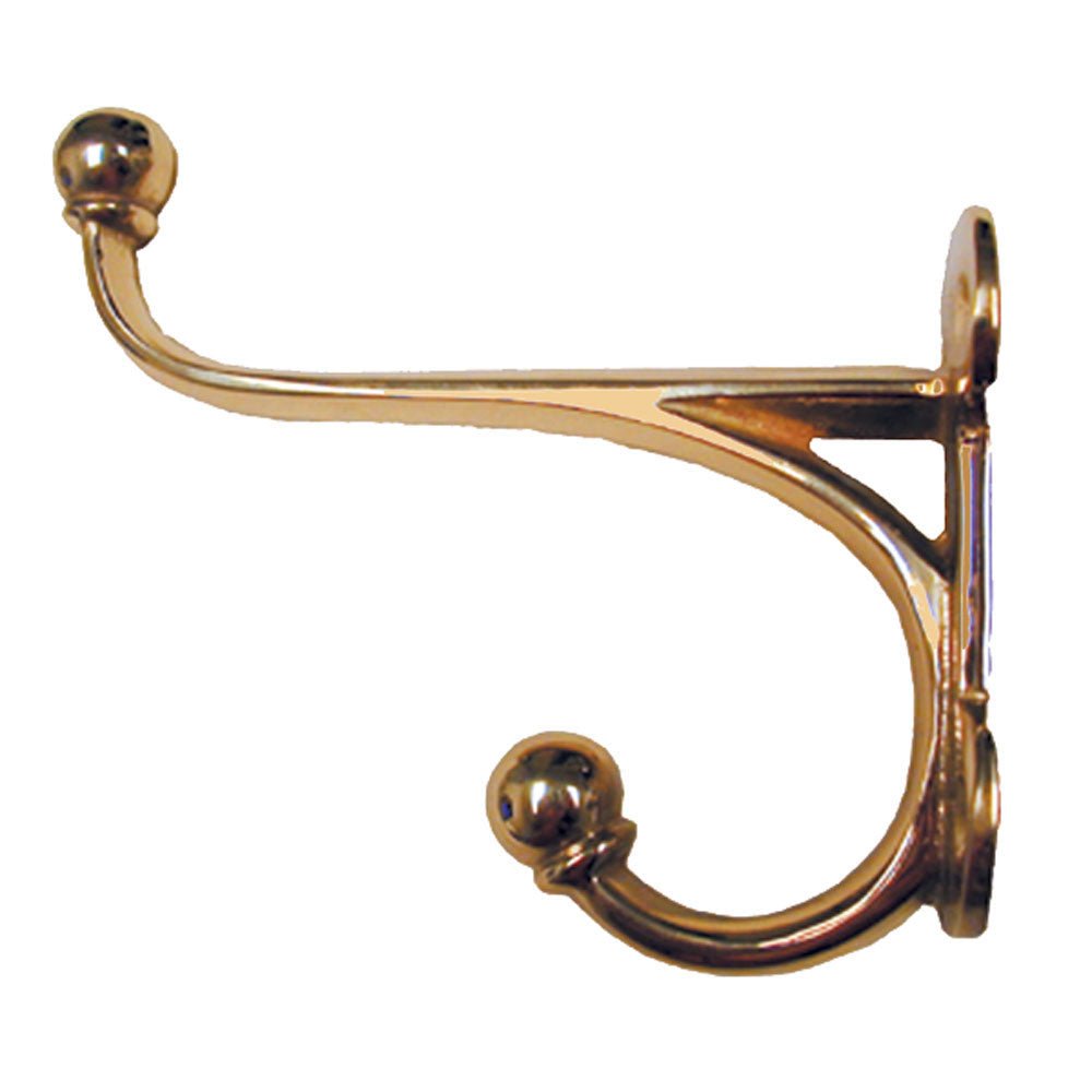 Heavy Duty Brass 2-Hook Bridle Hook