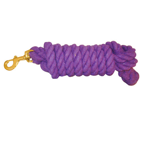 Heavy Duty Cotton Lead Rope with Brass Snap 3/4" x 10'