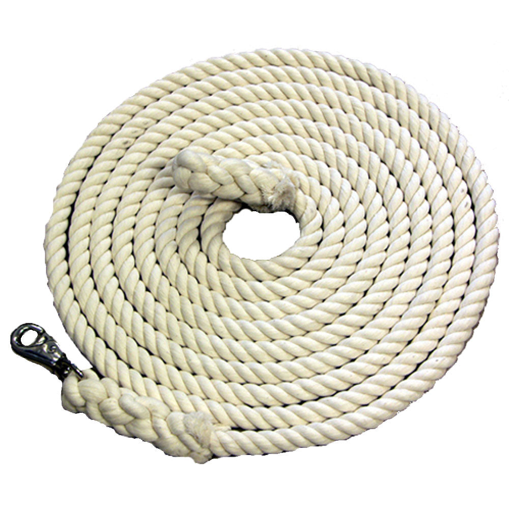 White Picket Line Rope with Bull Snap 3/4" x 27'