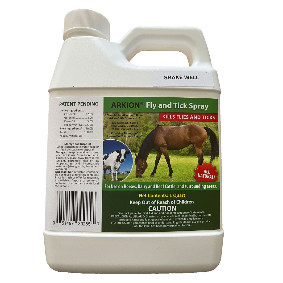 Arkion Fly & Tick Spray Concentrate - Quart