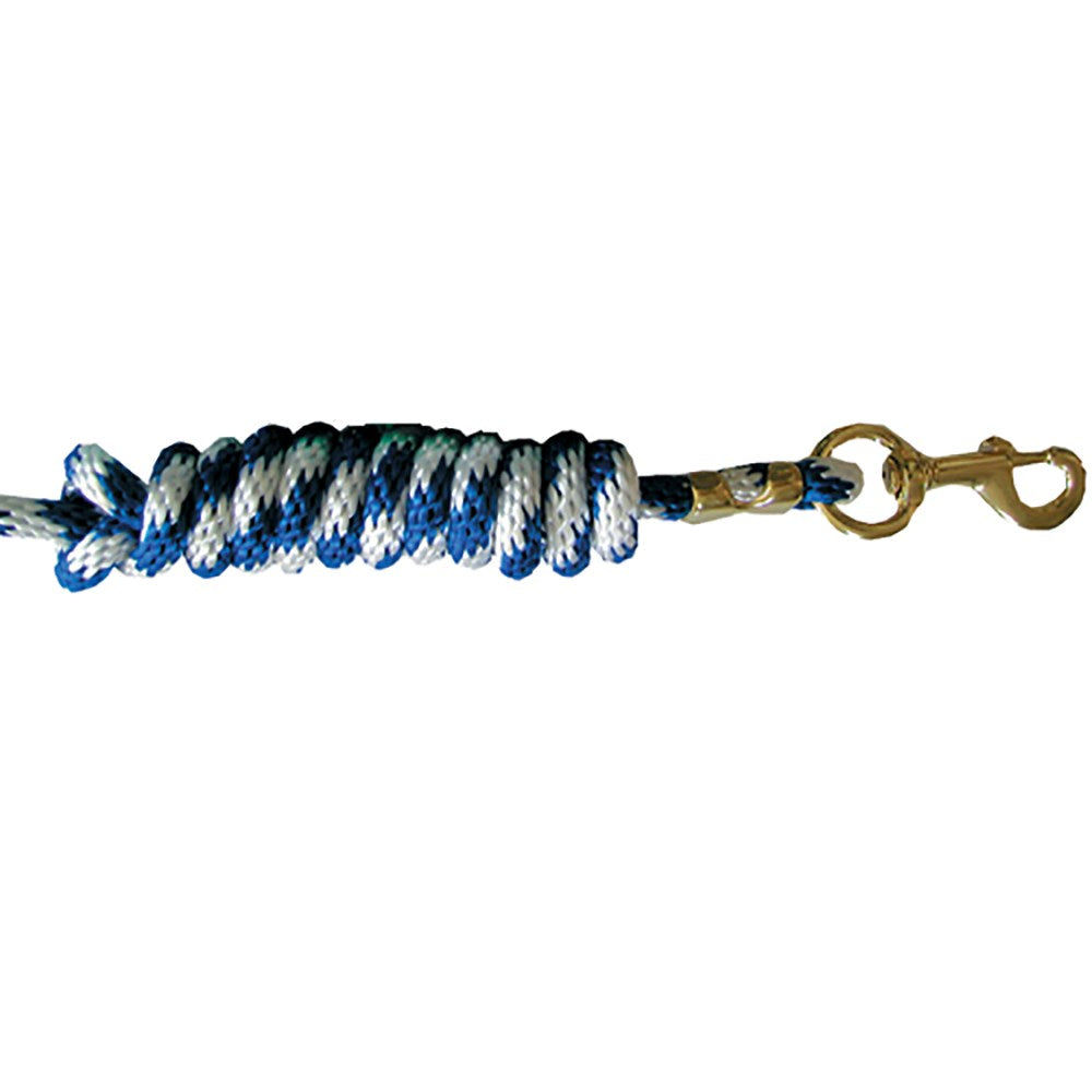 Braided Poly Lead Rope with Solid Brass Snap 8'