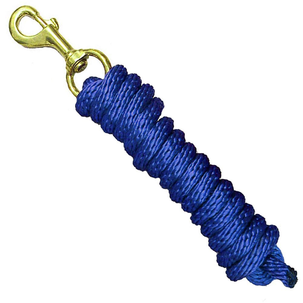 Realistic Lead Rope Braided Poly Lead Rope with Solid Brass Snap 8'