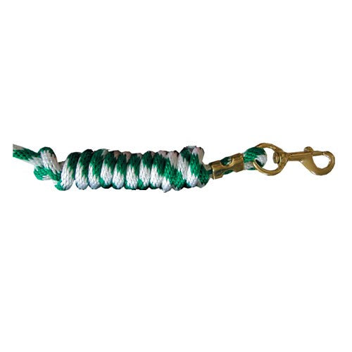 Braided Poly Lead Rope with Solid Brass Snap 8'