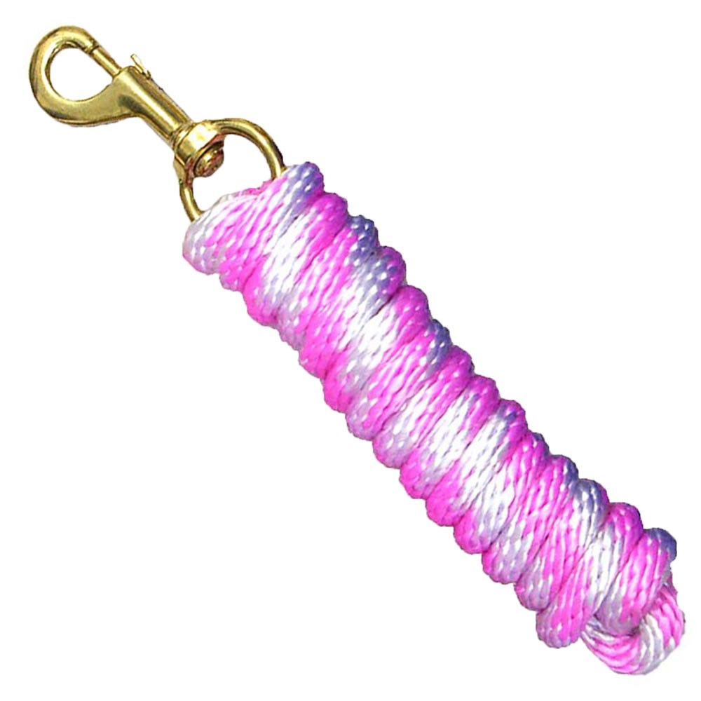 Braided Poly Lead Rope with Solid Brass Snap 8'