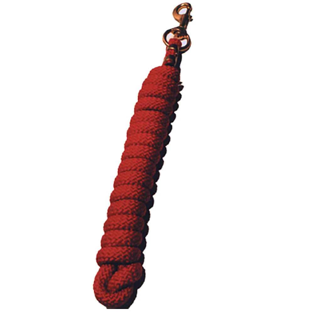 Braided Poly Lead Rope with Solid Brass Snap 8'