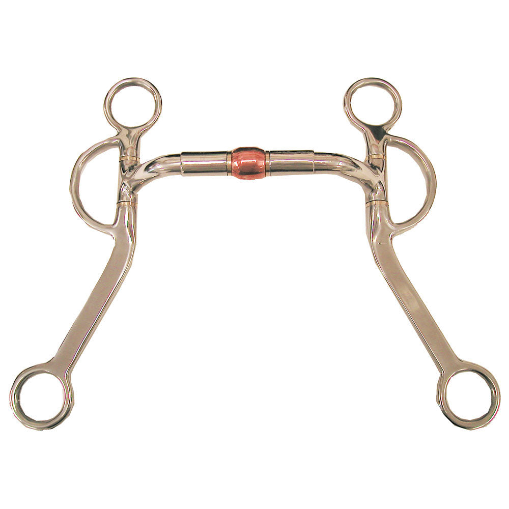 Adjustabit Western Training Stainless Steel Jointed Mouth with Copper Roller Bit