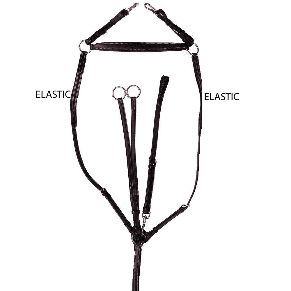 Exselle Elite Breastplate with Elastic Insert & Standing Attachment - Brown