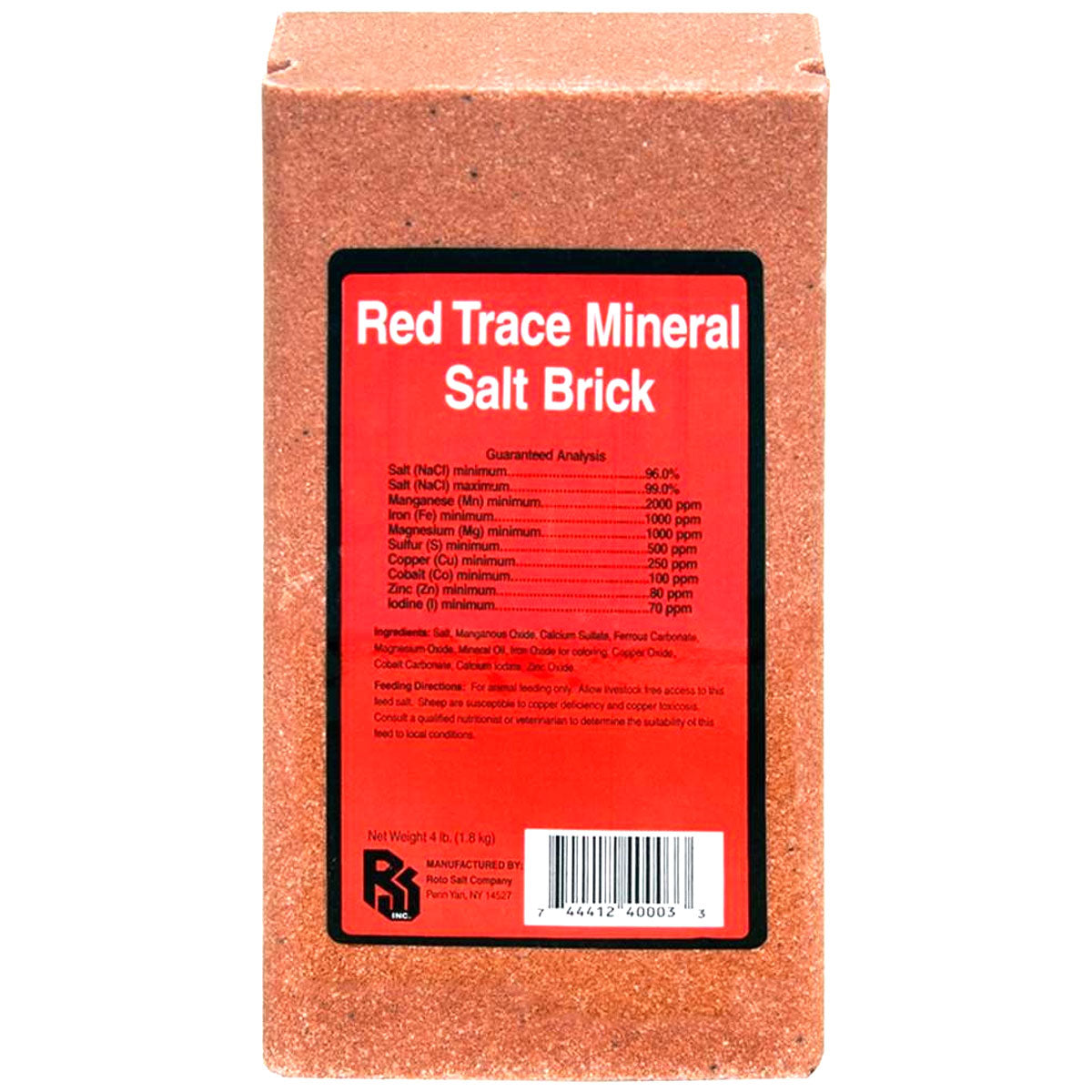 Red Trace Mineral Salt Brick 4 lb