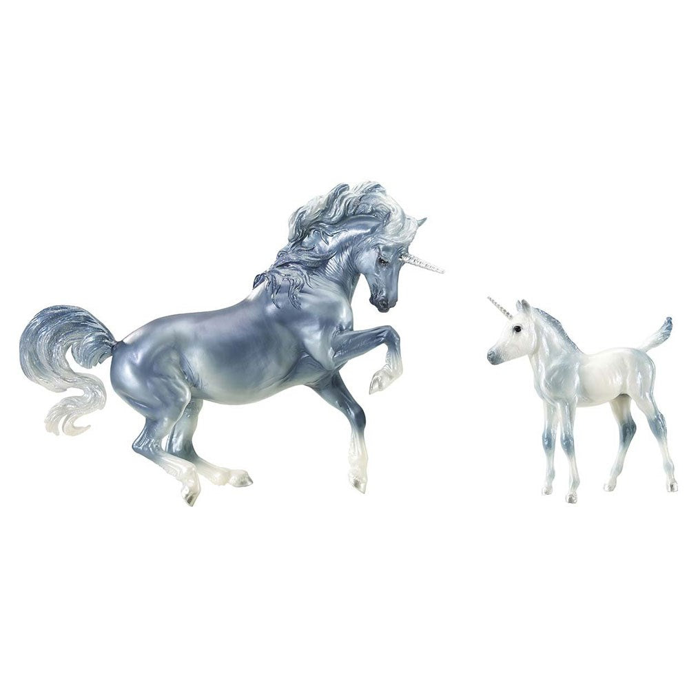 Breyer 2019 Cascade & Caspian Unicorn Mare And Foal Gift Set 1818 (Discontinued)