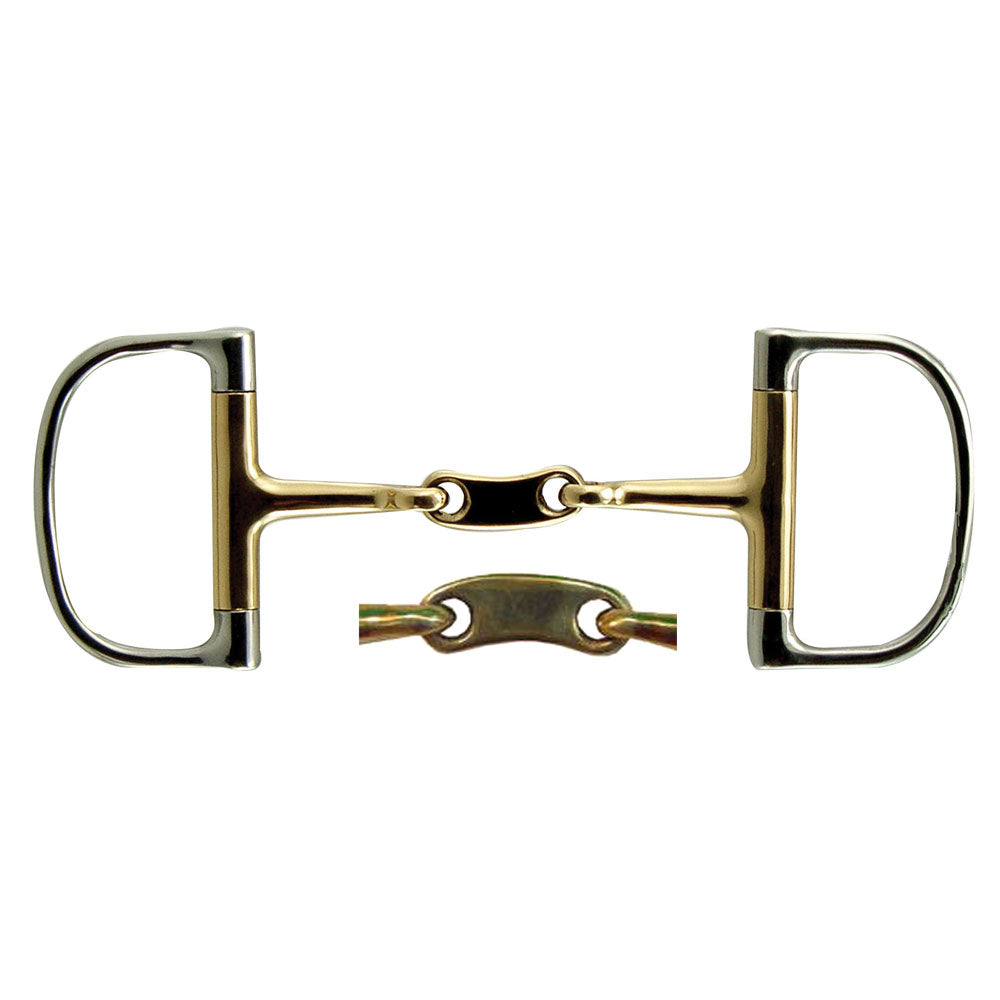 Cyprium Dee Curved French Link with Bean Snaffle Bit 5"