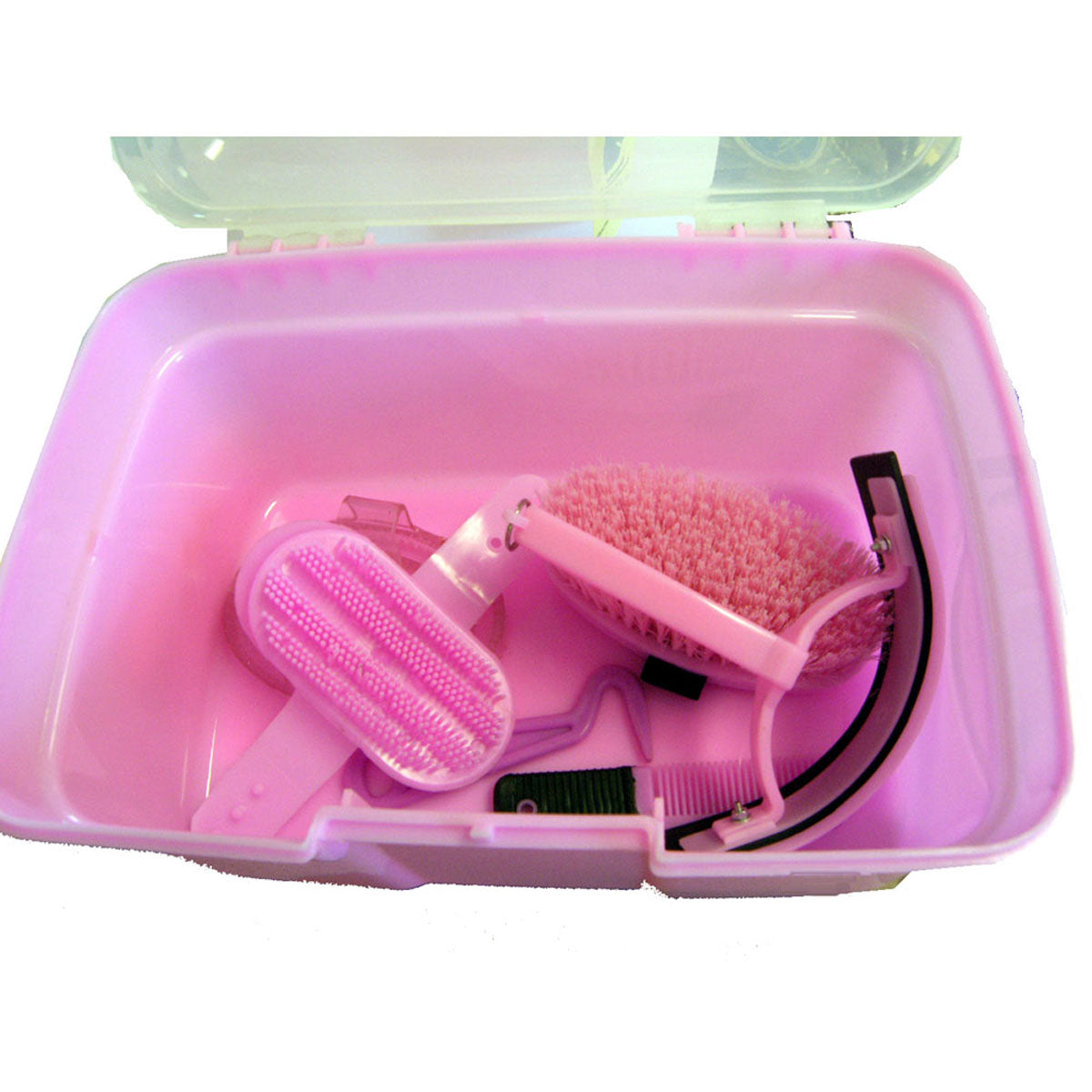 8-Piece Grooming Tack Box with Tools - Pink