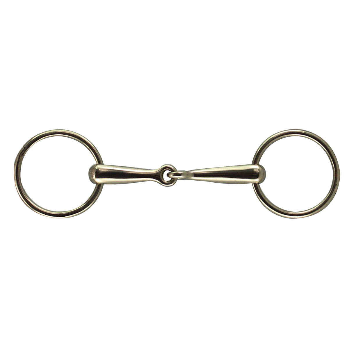 German Silver Solid Mouth Loose Ring Snaffle Bit