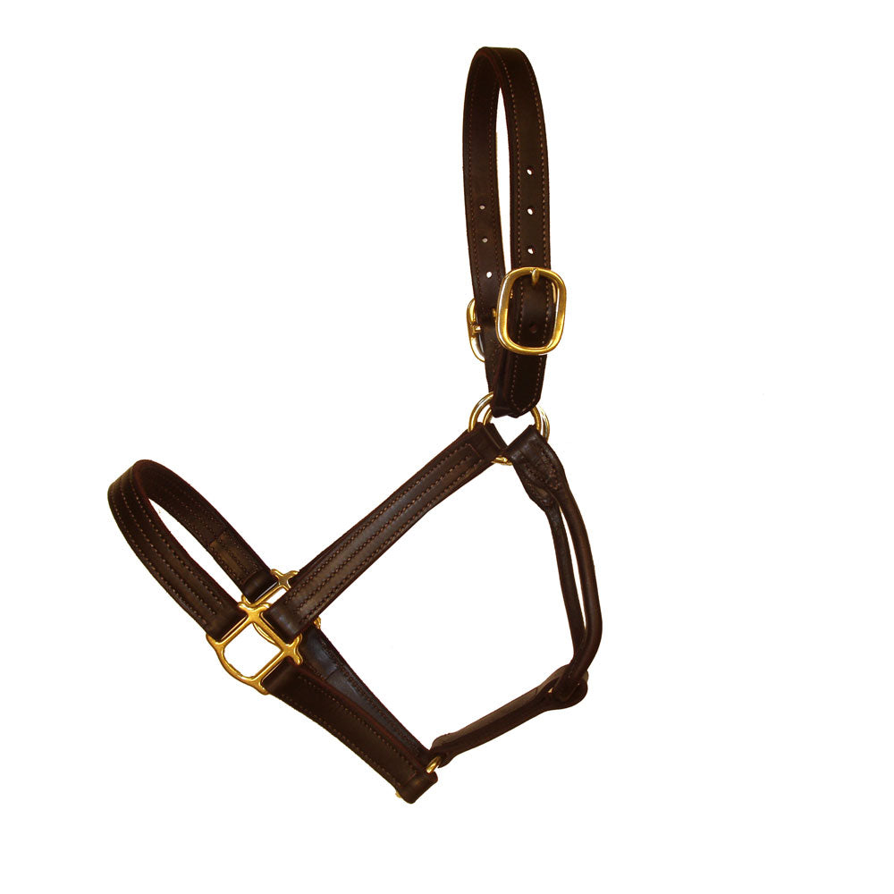 1" Latigo Lined Triple Stitched Rolled Throat Halter