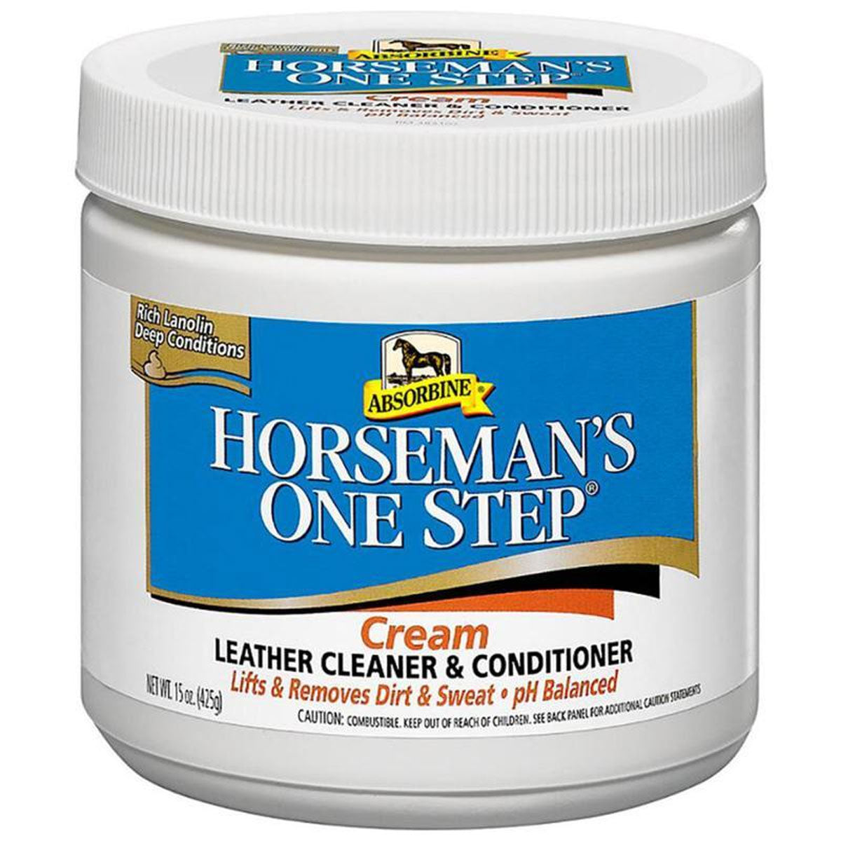 Absorbine Horseman's One Step Cream Cleaner & Conditioner 15 oz