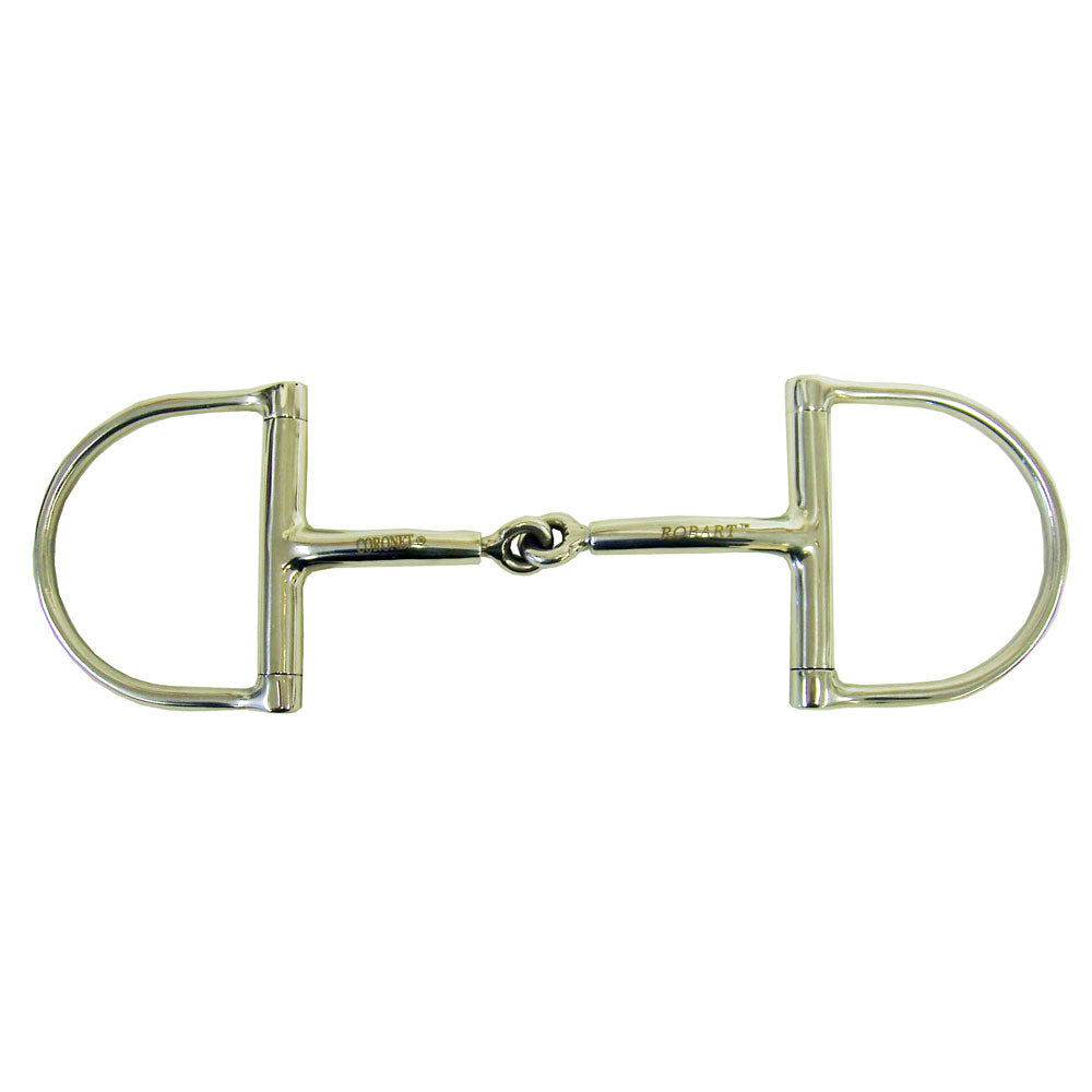 Robart Pinchless Stainless Steel Hunter Dee Snaffle Bit 5"