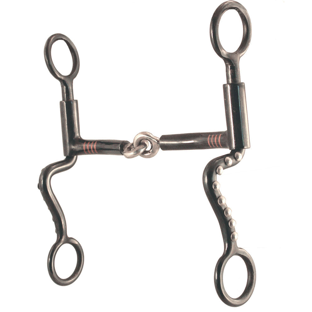 Robart Pinchless 7 Shank with Copper Inlay Jointed Mouth Snaffle Bit 5"