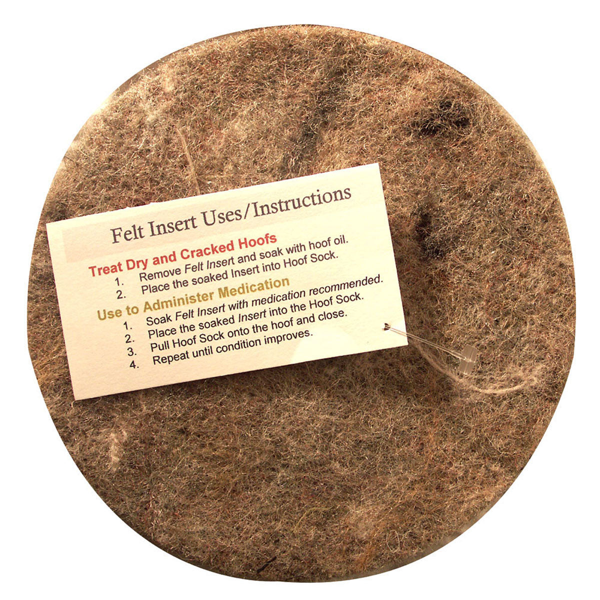 Individual Replacement Felt Pad for Hoof Sock