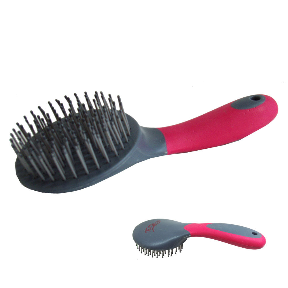 TailWrap Mane & Tail Brush - Raspberry/Grey