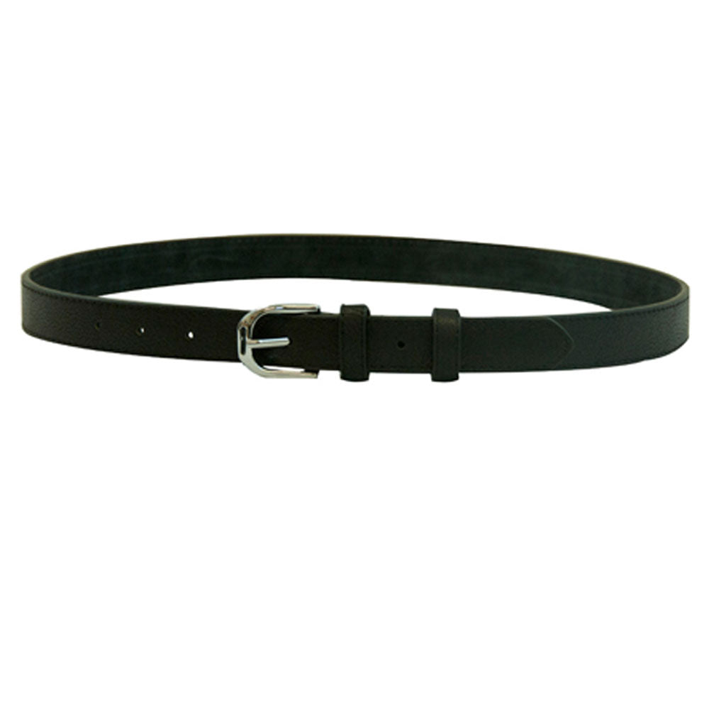WOW 1" Leather Belt with Stirrup Buckle - Black