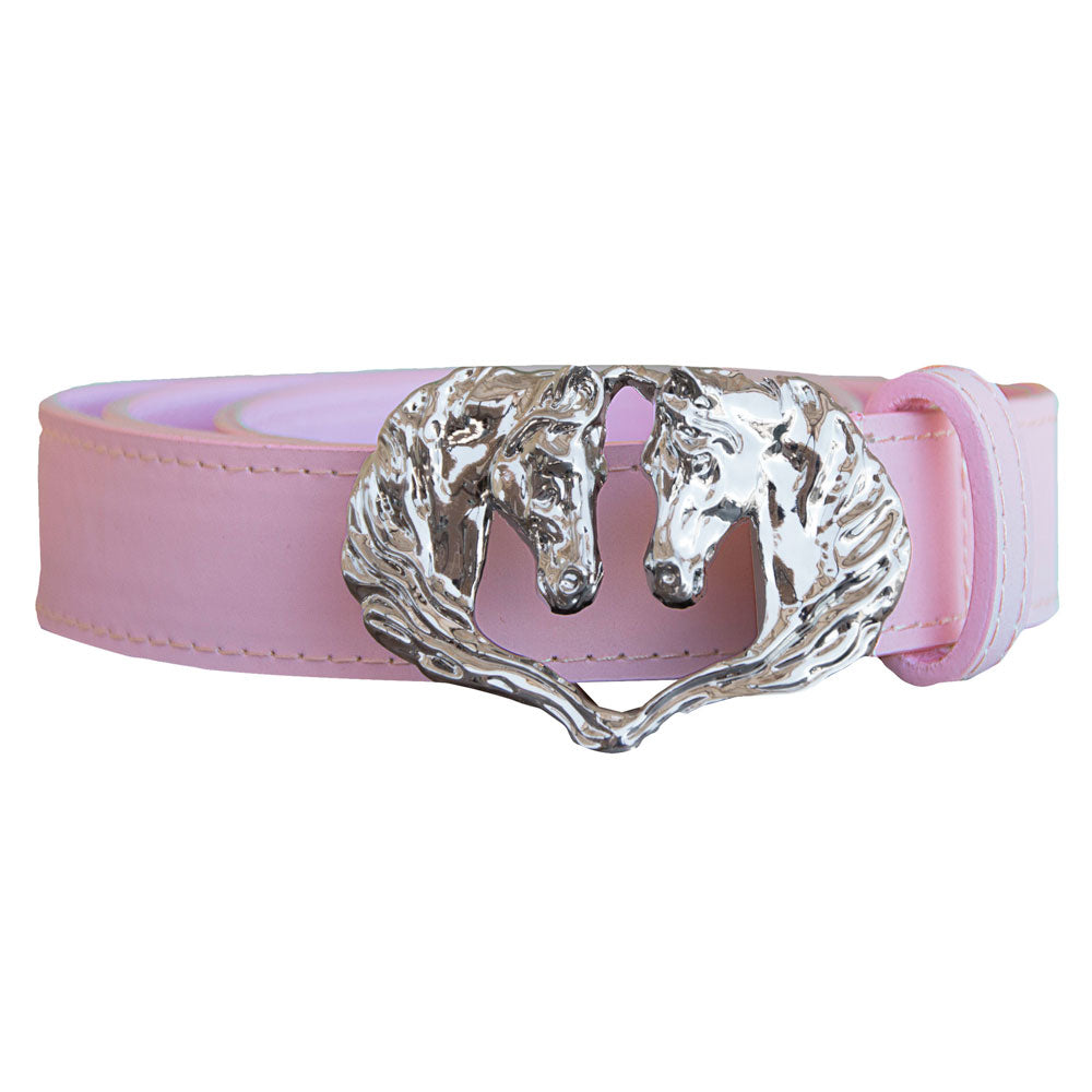 WOW Ladies Belt with Double Horse Head Buckle