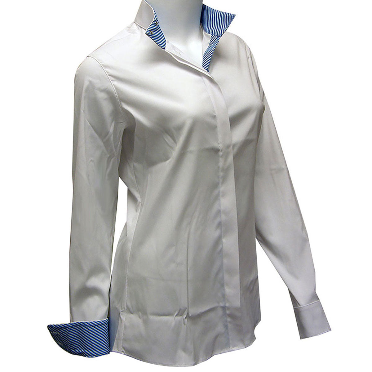WOW Ladies Level One Long Sleeve Show Riding Shirt - White
